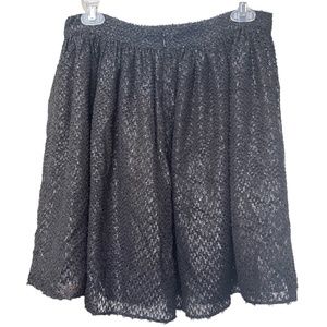 MICHAEL Michael Kors Black Silk Blend Sequin Flare Skirt Women's Size 8